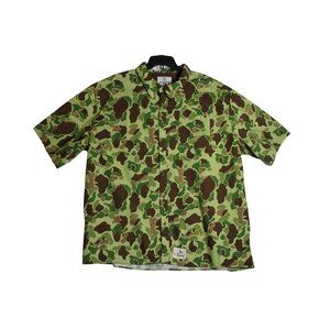 Zero Foxtrot Vented Camo Short Sleeve Button-Up Shirt Men's 3XL XXXL